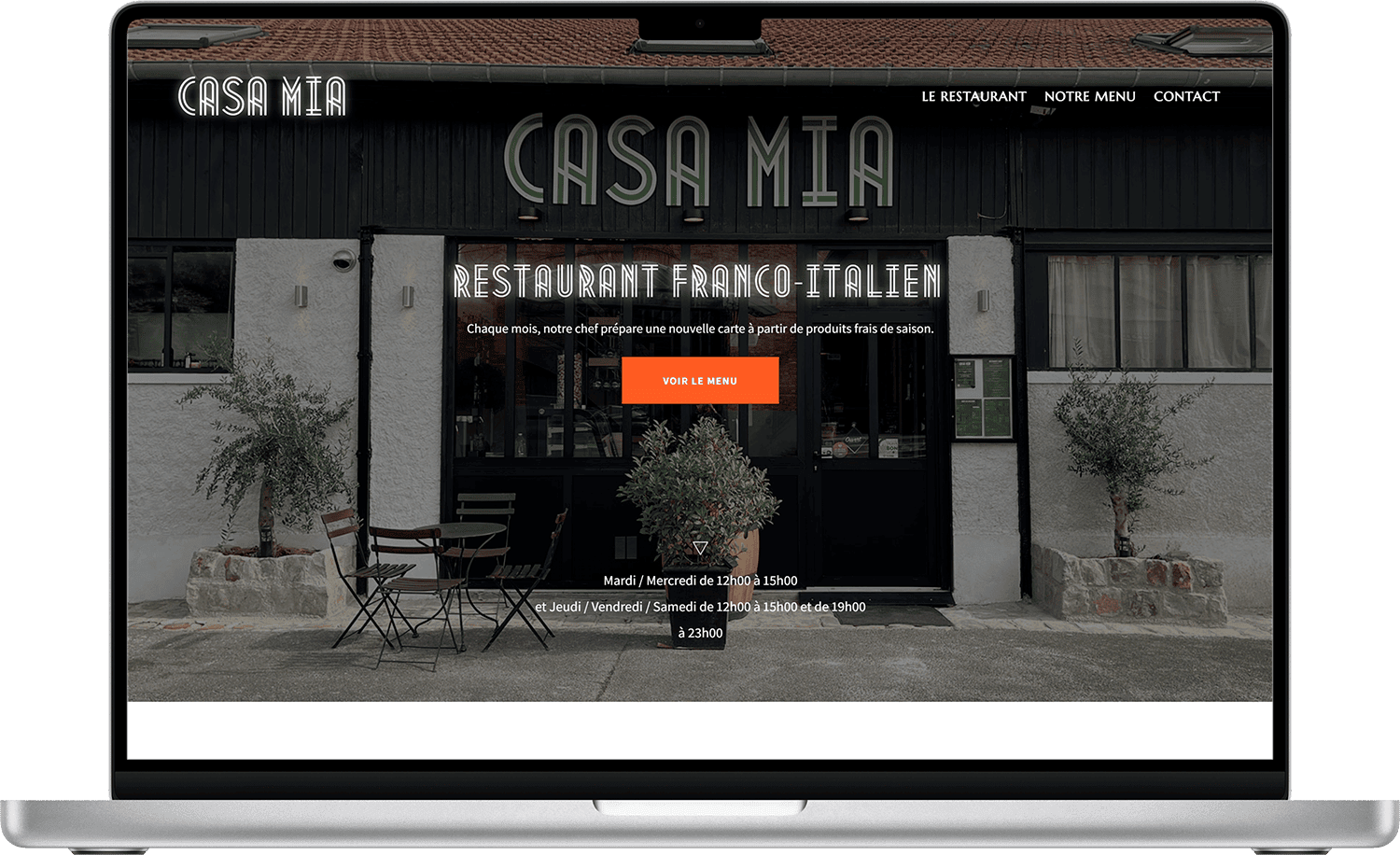 Réalisation site internet Casa Mia