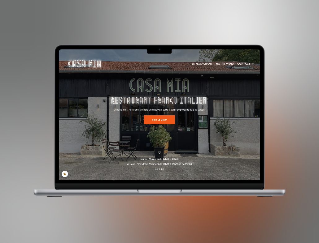 Création site internet restaurant casa mia